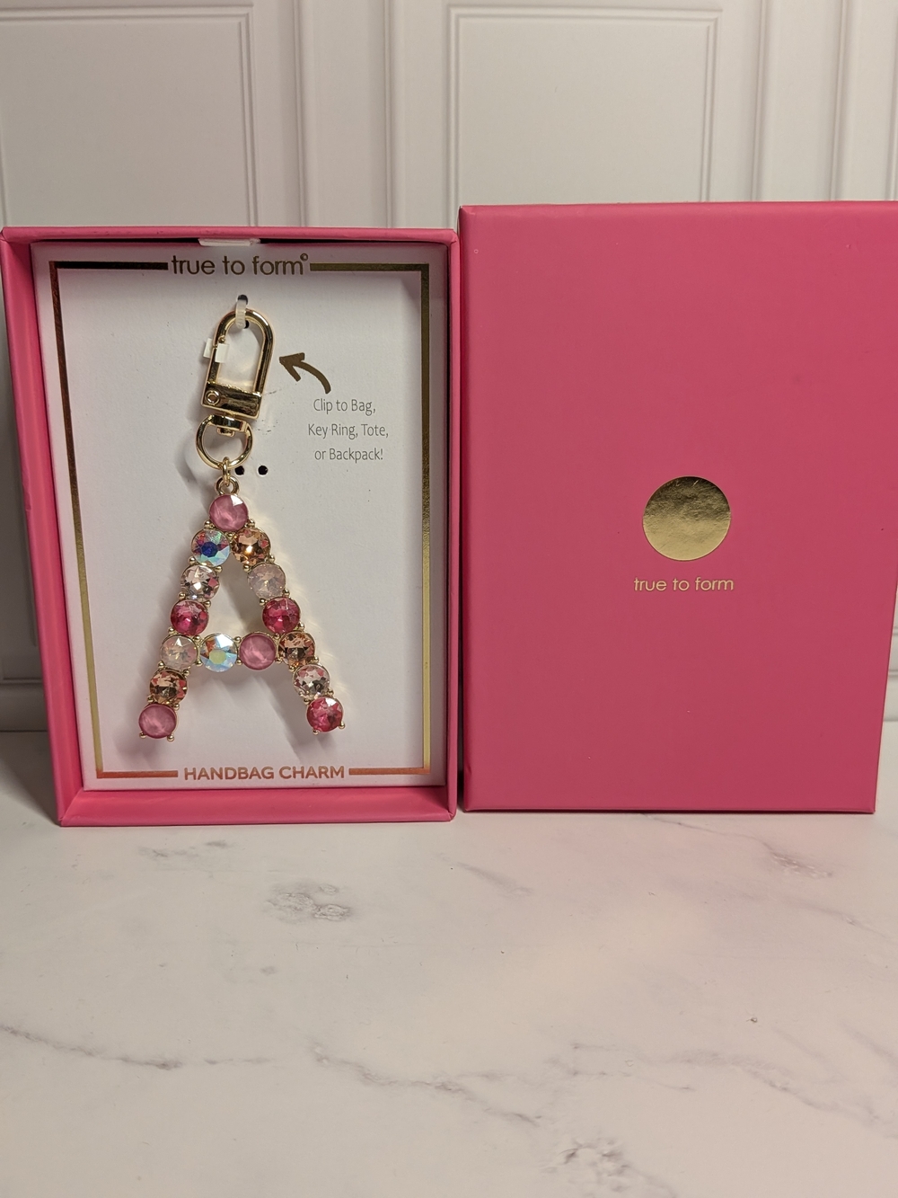 True To Form 'A' Handbag Charm
